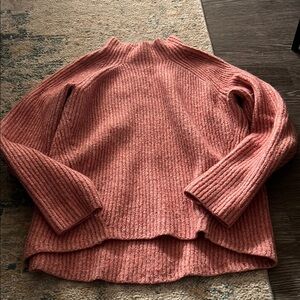 Madewell Pink Cowl Neck Sweater with Cozy Knit